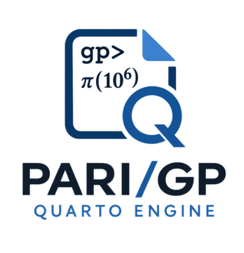 PARI-GP-ENGINE logo: a Quarto engine for PARI/GP